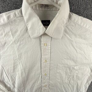 Gitman Bros Button Up Shirt Men Long Sleeve Club Collar USA 15.5 34 Pinpoint